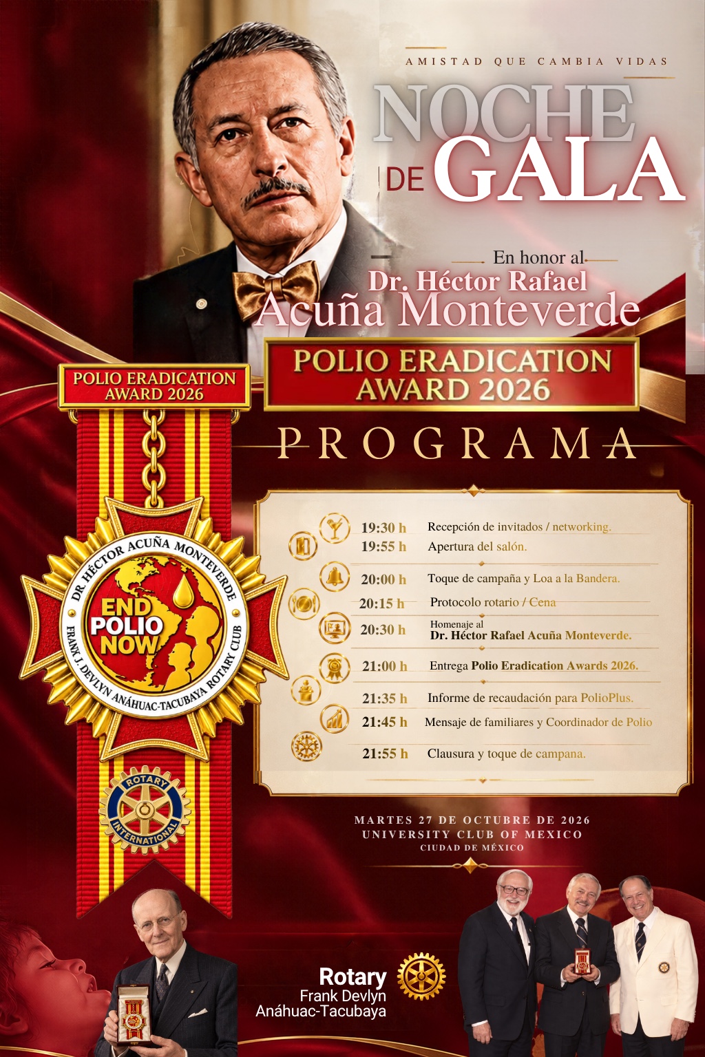 Programa de la gala del 27 de octubre de 2026